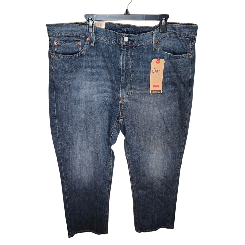 Levis 541 Athletic Taper Jeans 42x30 New With Tags Dark Blue Wash Stretch